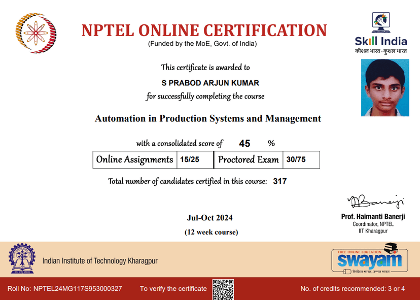 Automation in Production Systems and Management
